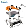 Multi-function patient Transfer Chair Can Take A Bath With Toilet commode chair Seat Cushion Care Elderly Light Wheelchair 5