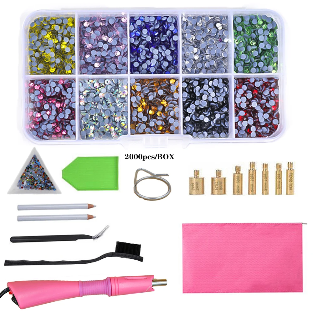 AAAAA Hotfix Applicator Automatically Pick Up HotFix Rhinestone Set Wand  Tool Kit with 2 Box High Quality Crystal Rhinestone - AliExpress