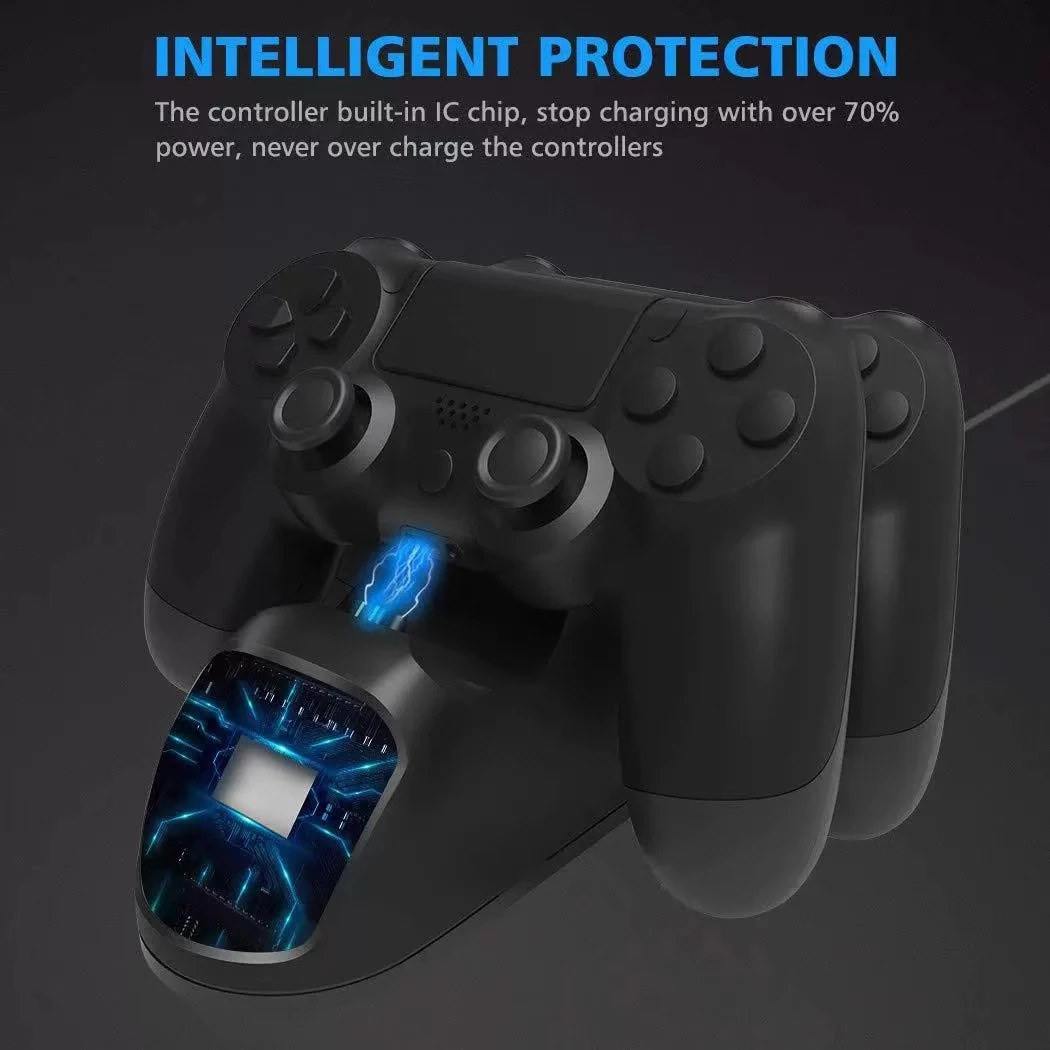 Chargeur USB Joystick Quick Charge S6 pour contrôleur PS4, PS4 Slim, PS4 Pro, manette de jeu – Image 3