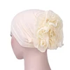 1 Pc Women Flower  Hair Bands Hat Turban Hair Accessories Elastic Cloth Chemo Beanie Ladies Muslim Solid Hair Loss Scarf Cap 6