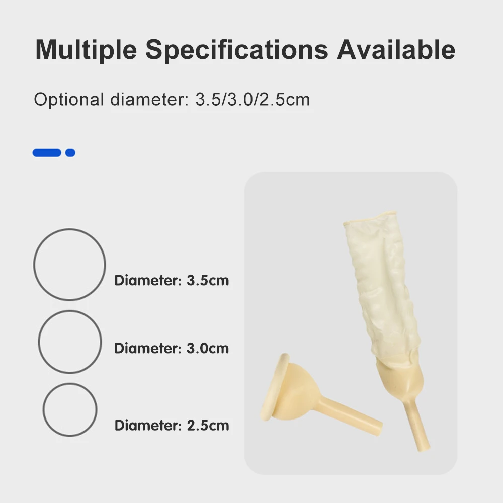 Disposable Male External Catheter Balloon Sterilized Latex Urine Collector Bag Sleeve Urinary Incontinence Care 25mm/30mm/35mm