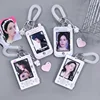 1 Pcs Acrylic Photocard Holder Key Chain INS Ins Idol Photo Card Holder Decorative Student ID Badge Holder Girls Card Sleeves 1