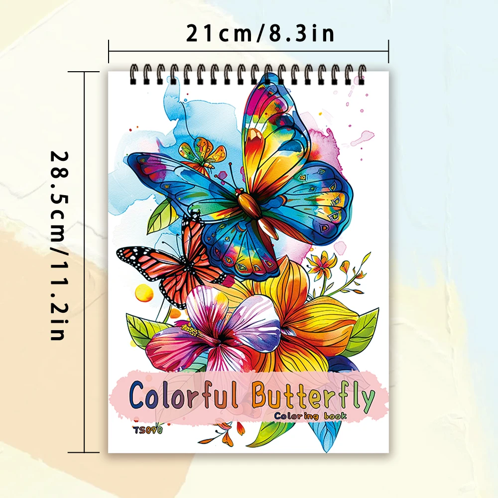 30 Sheets Adult Spiral Colouring Book, 11.2x 8.3 inches 100gsm Thick Paper, Perfect for Back to School Gifts, Halloween Gifts 5