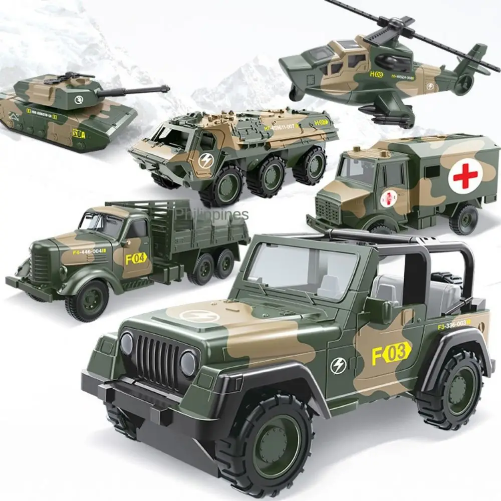

DIY Mini Models Helicopter Tank Toy Alloy Metal Car Pull Back Cars Military Vehicle