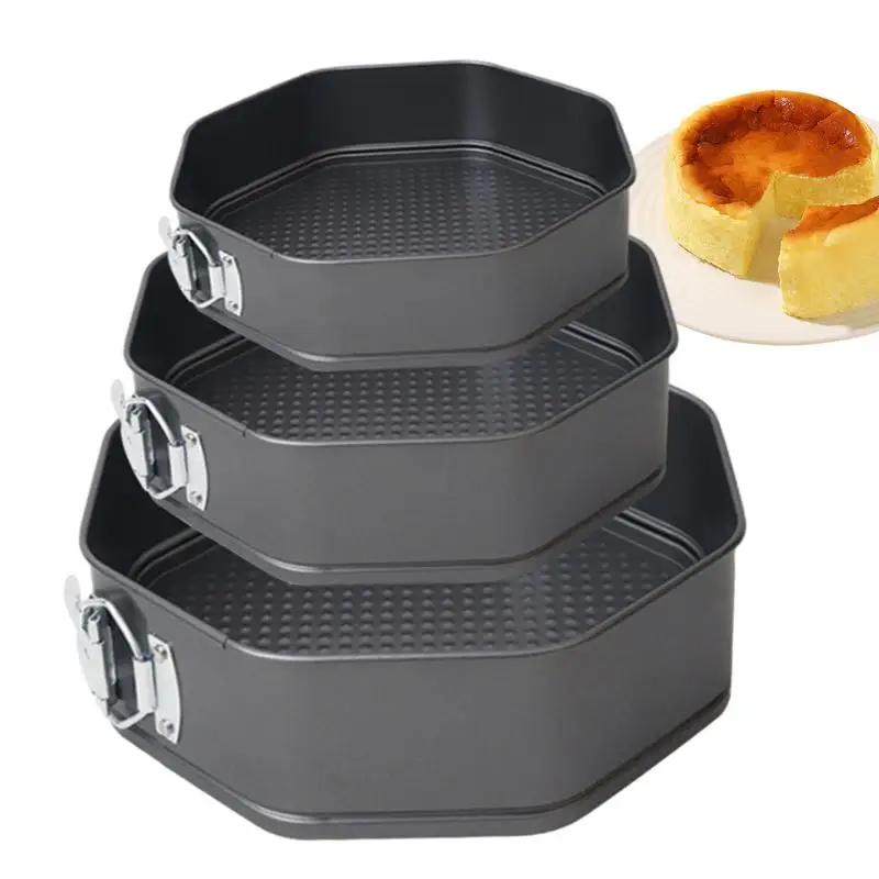 

Cake Molds With Removable Bottom 3pcs Octagon Cake Molds For Baking Kitchen Bakeware For Cheesecake Yogurt Cake Mousse Coffee