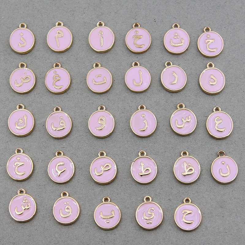 26 Pcs Breloques Lettres Initiales Pendentif A-Z Fabrication Pendentif Double Face Plat Alliage Pour Accessoires De Bricolage Noir