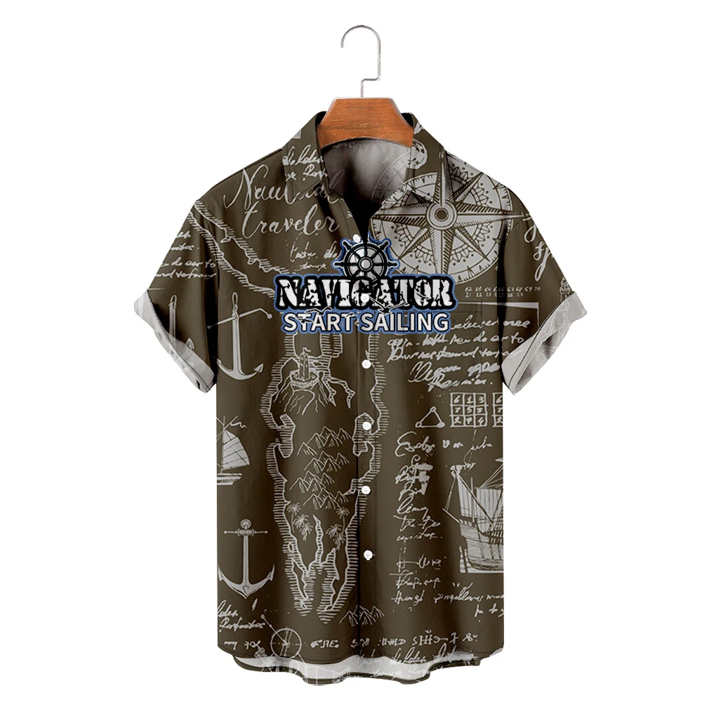 2022 Sailor Men's Shirt Men's Hawaiian T-shirt Fashionable shirt Sailboat pattern comfortable casual street Resurrection shirt disciples iii resurrection pc