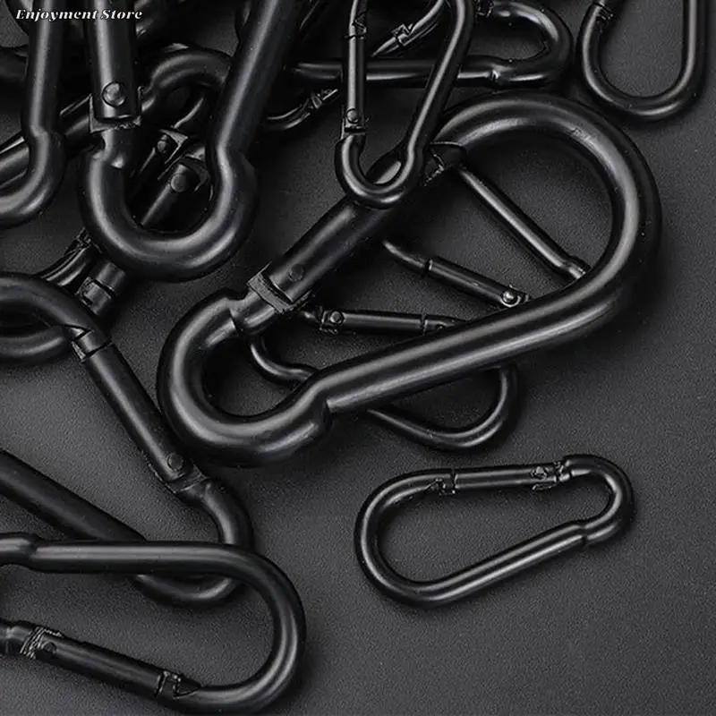 climbing carabiner 1PC metal keychain clip hooks D carabiner hooks connector jewelry making key ring DIY findings