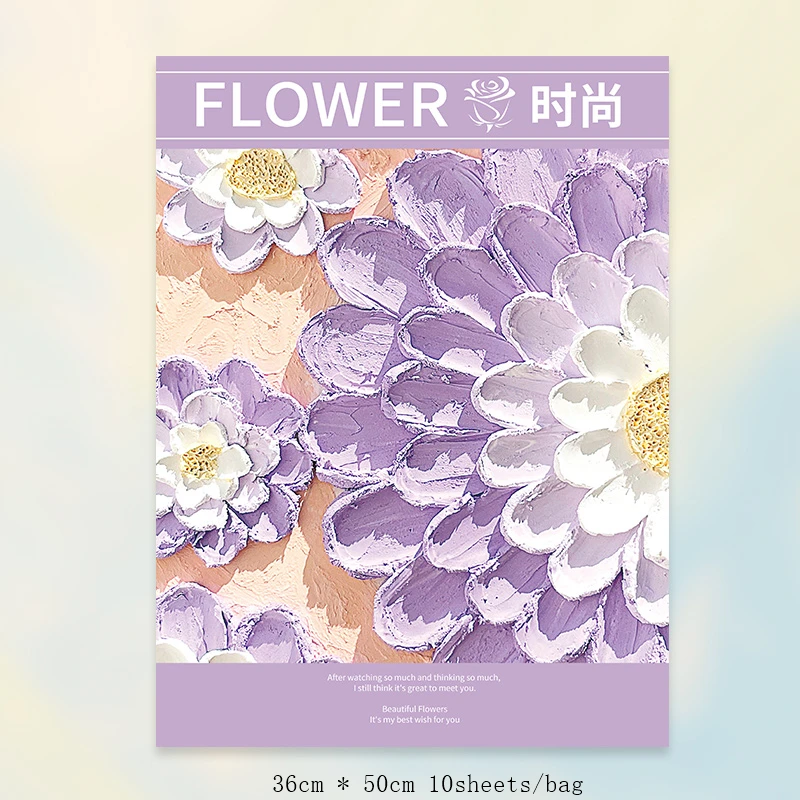 Papel Kraft coreano para envolver Flores, estética artística, lámina de  estampado en caliente, artesanía DIY, Día de San Valentín - AliExpress