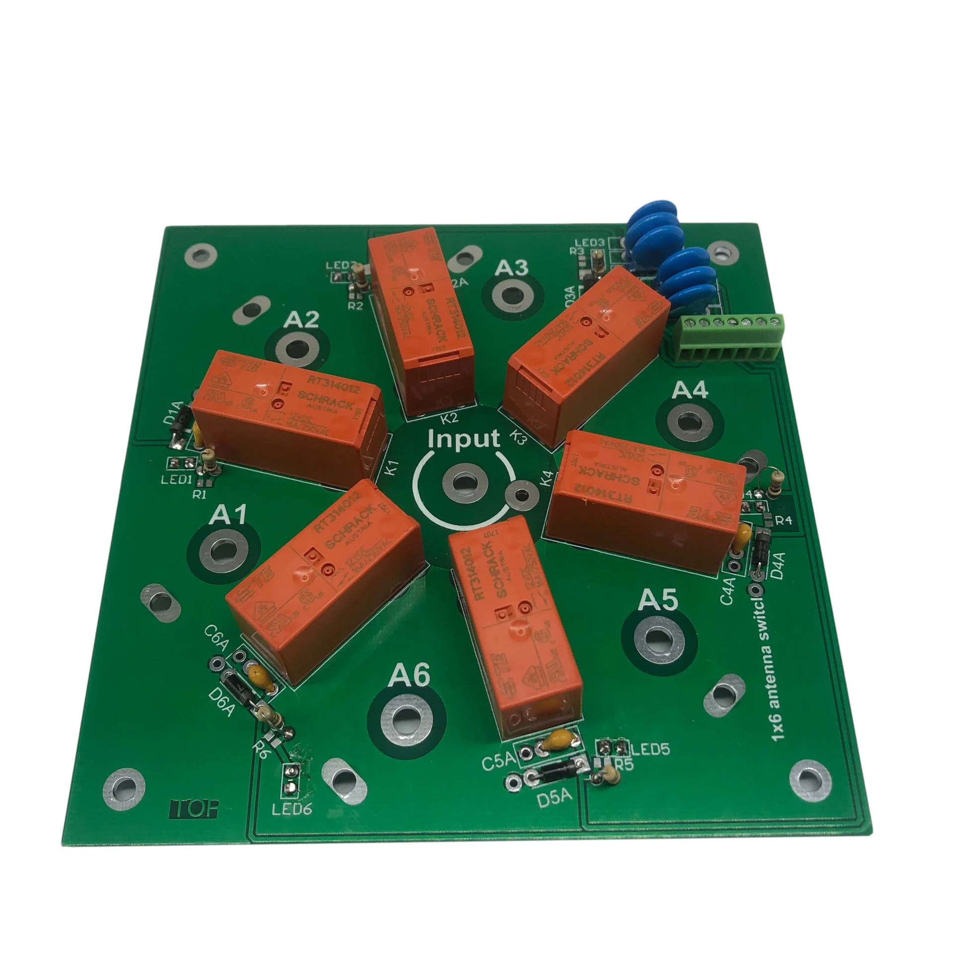 6-way DIY Kit 6:1 Coax Remote Antenna Switch SO-239 1.8MHz--60MHz