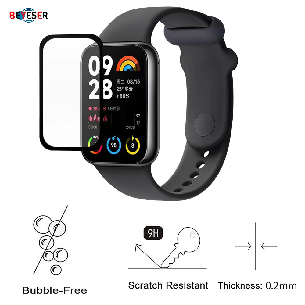 

1/3/5Pcs Watch Protect Film For Xiaomi Mi Band 8 Pro HD Scratch Resistant 3D Composite Film SmartWatch Screen Protect Accessorie
