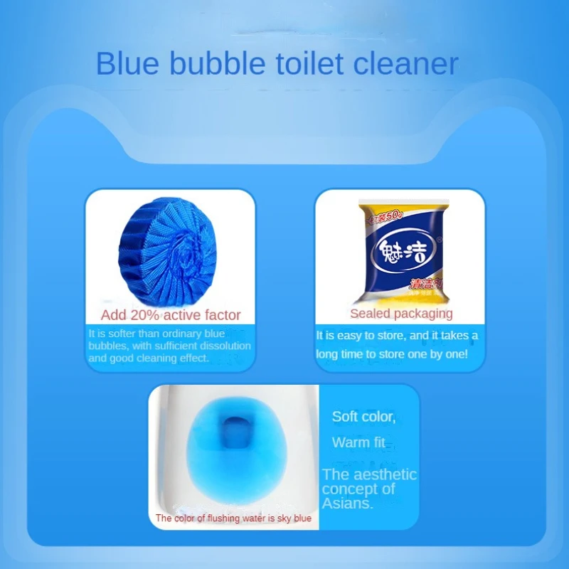 Bowling Blue Bubble Nettoyant Pour Cuvettes De Toilettes, Blue