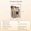 Clear Cosmetic Brush Storage Box, Makeup Brush Holder with Lid, Large-Capacity Design for Organize the Vanity Desk 6