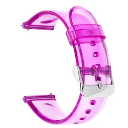 Colorful Transparent PVC Strap for Men and Women - 20mm/22mm Replacement Band (Purple)