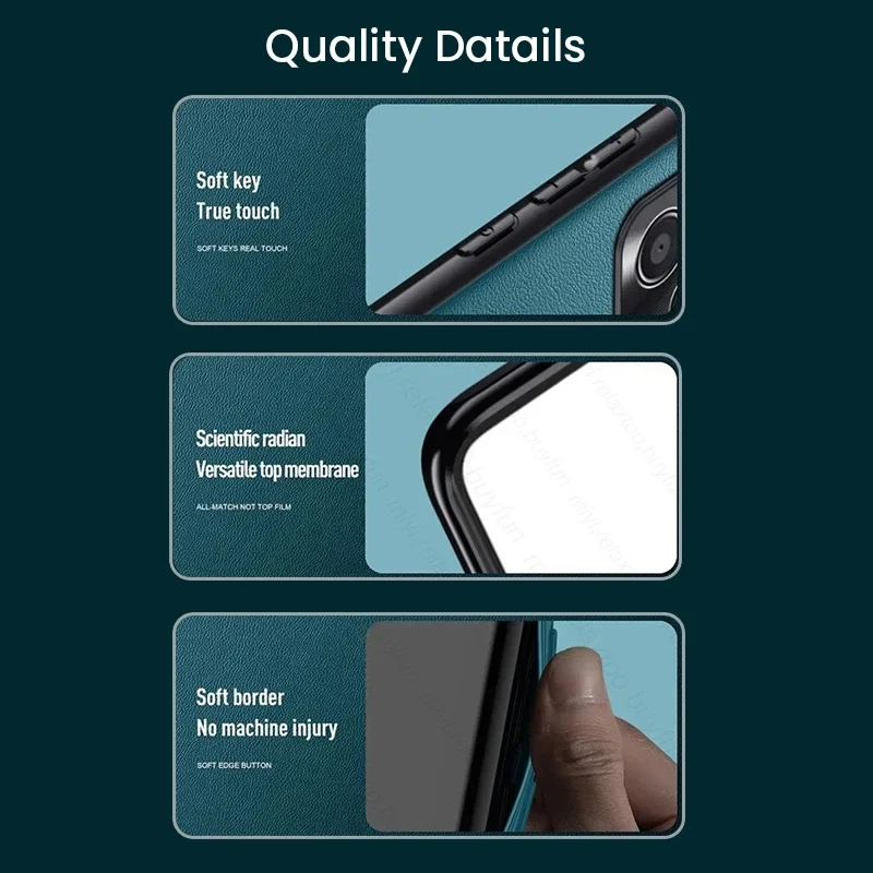 Elegant Leather Back Cover - Shockproof & Soft TPU Bumper