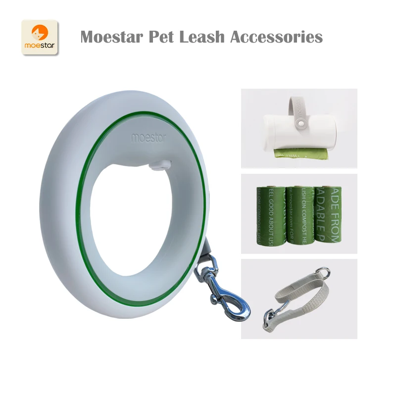 Dog Poop Bags Dispenser Pet Leash Accessories Pet Poop Bag Dispenser with 2 Replaceable Belt Poop Bags