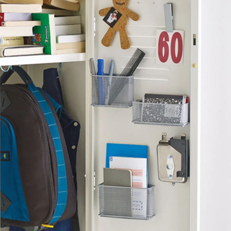 Home Storage Boxes Magnetic Storage Organiser Torage Basket Wire Mesh Refrigerator Drawer Box Blackboard Chalk Pens Desk