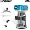 Brushless 6 Speeds Electric Trimmer Aluminum Alloy Base Wood Milling Trimming Engraving Slotting Machine for Makita 18v Battery 1