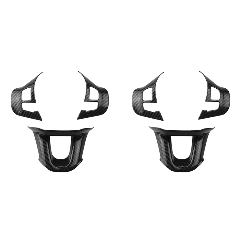 

6 шт., декоративная наклейка на руль автомобиля для Peugeot 2008 208 308 2014-2018 из углеродного волокна