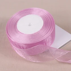 Dark Green Transparent Organza Ribbons for DIY Crafts and Event Decoration (1045 Pink Purple)