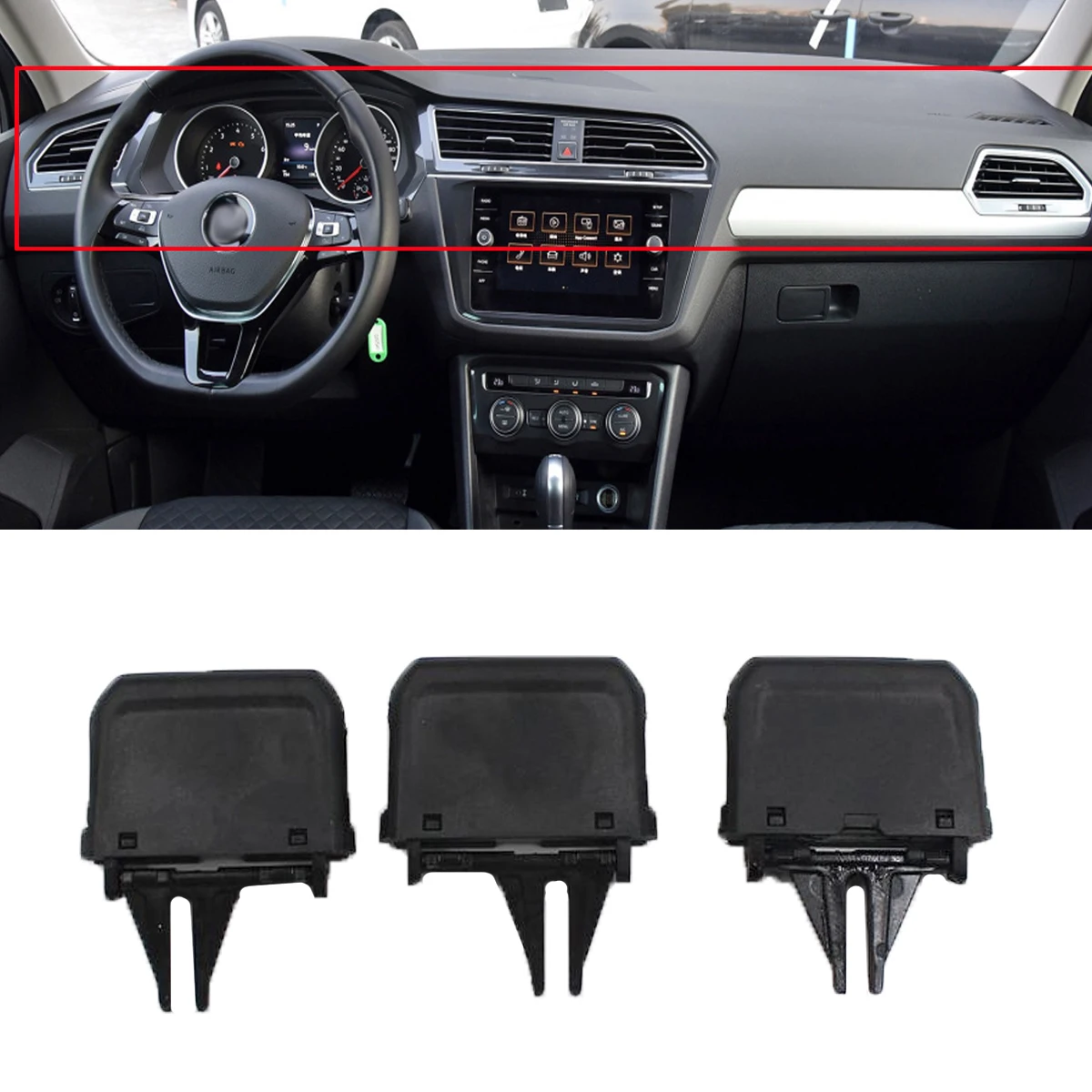For Vw Tiguan 2 Mk2 Rline 2017 2018 2019 2020 2021 New Dashboard Ac Air