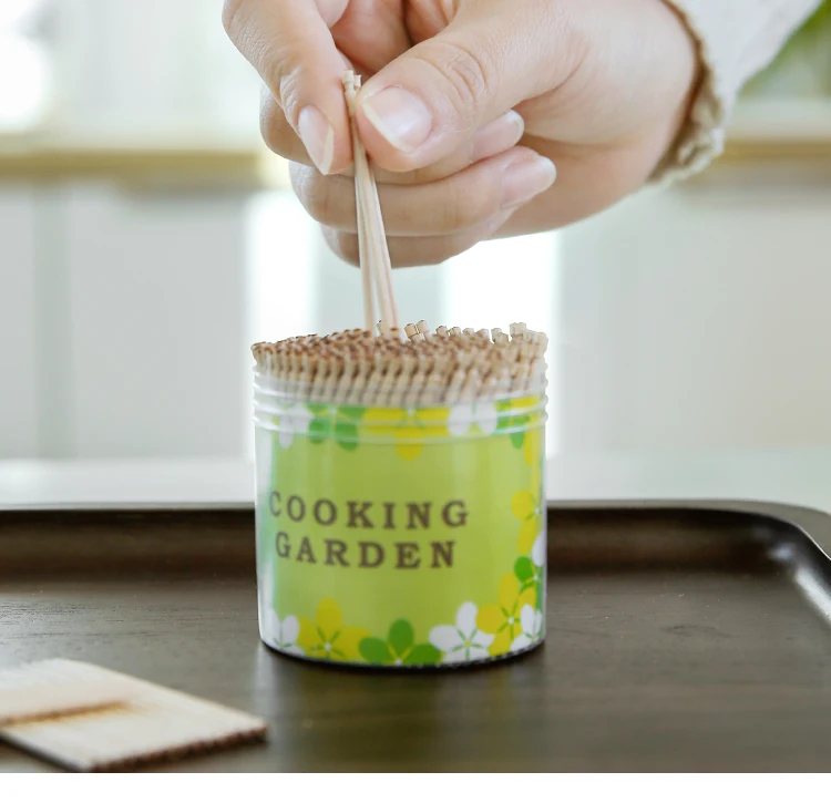 Einweg-Zahnstocher aus Holz, für den Haushalt, zum Kochen, für den Garten, in einer Schachtel, Zahnstocher, Holzzahnstocher, Zahnstocher für die Zähne, Zahnstocher für Lebensmittel. – Detail 7