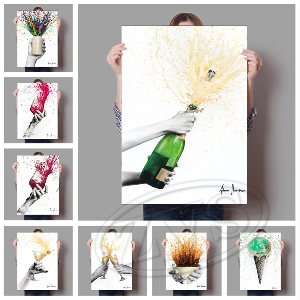 

Canvas Printed Food And Drinks Picture Classic Wall Art High Quality Paintings Home Decoration Moduler Poster For Living Room