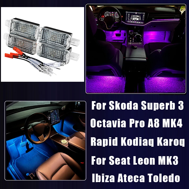Premium Car Footwell Lights Accessories - Skoda & Seat Vehicles