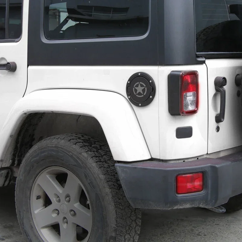Gas Tank Cap Cover Fuel Oil Filling Port Aluminum Alloy Tank Cover For 2007-Jeep Wrangler Jk 4-Door 2-Door