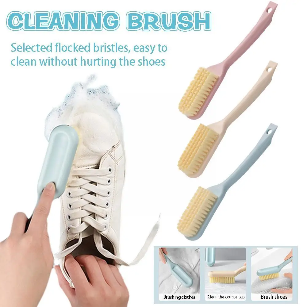 Soft Scrub Brush with Handle for Shoes Cleaning Kitchen Bathroom