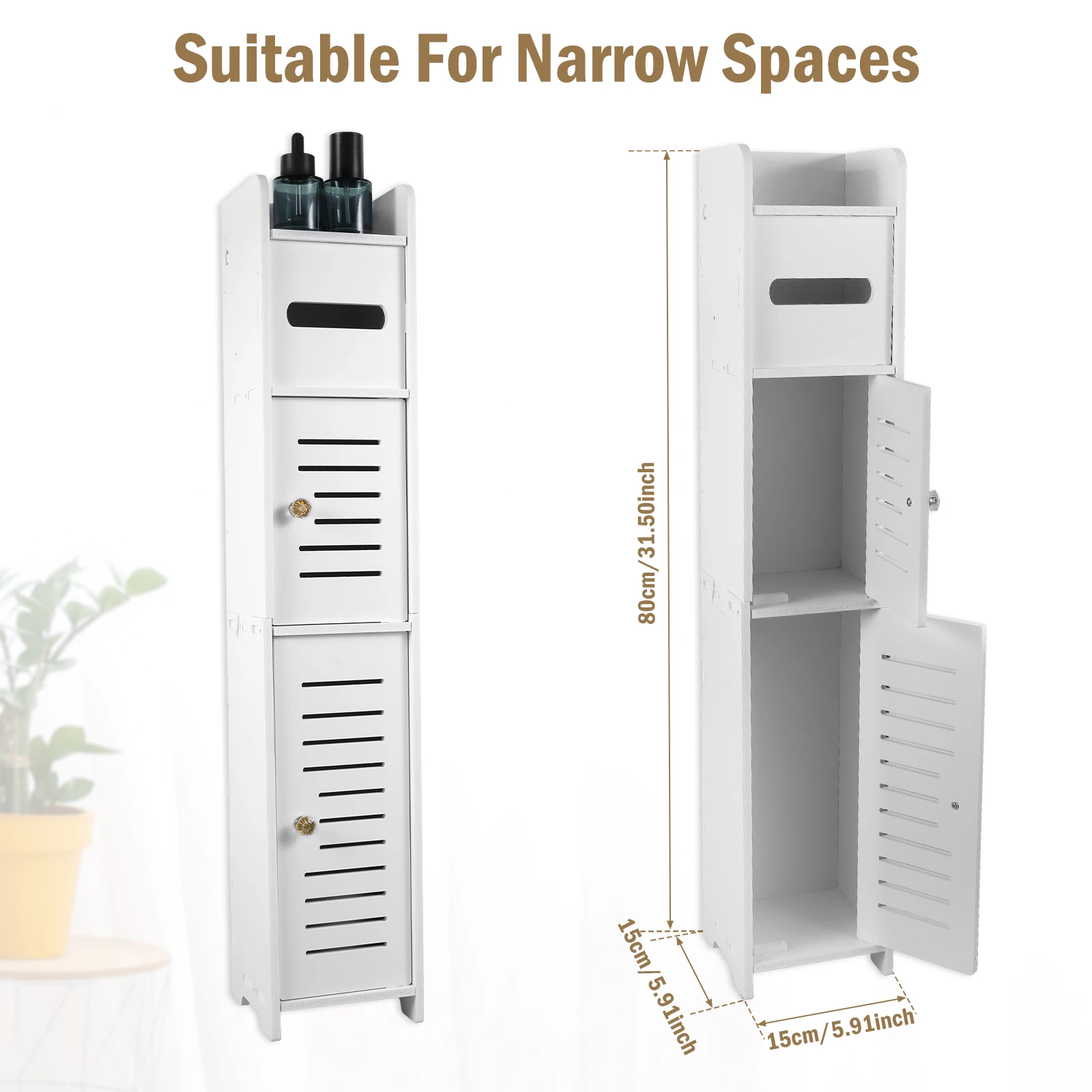 3-Tier Bathroom Storage Cabinet 1