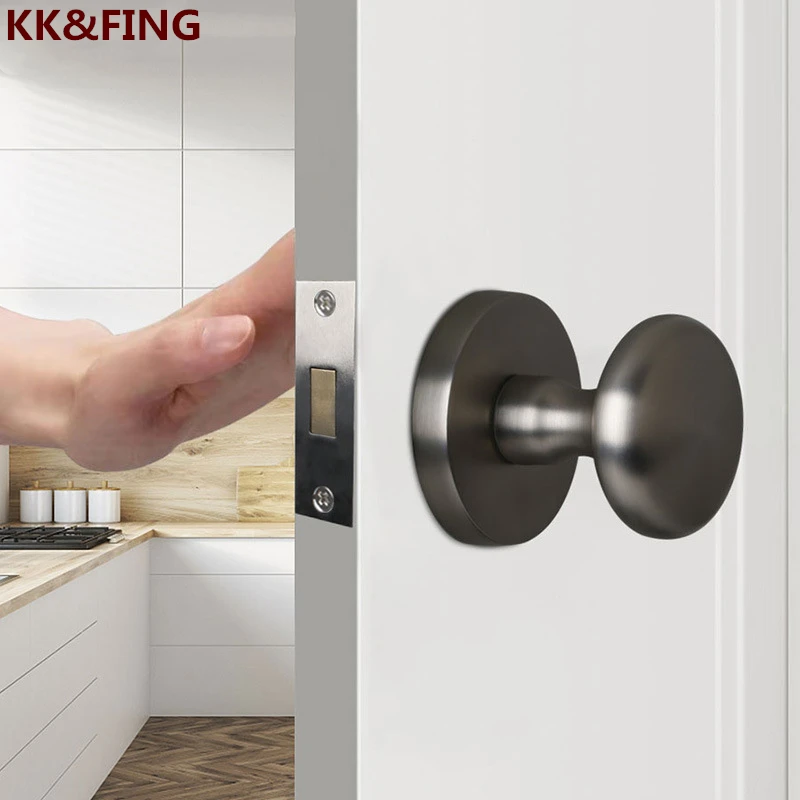 

KK&FING Invisible Door Locks Indoor Single-sided Door Lock Bedroom Secret Door Spherical Lock Bathroom SingleLlock Decoration