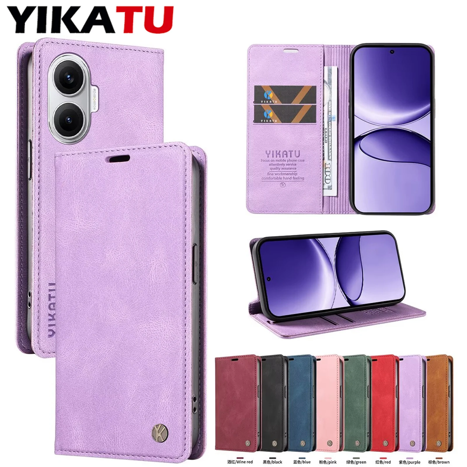 Elegant Leather Fashion Wallet Phone Case Cover