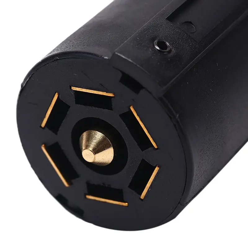 

7 Way Round Plug Heavy Duty End Blade For Europe Aluminum Connector RV Style Light Trailer