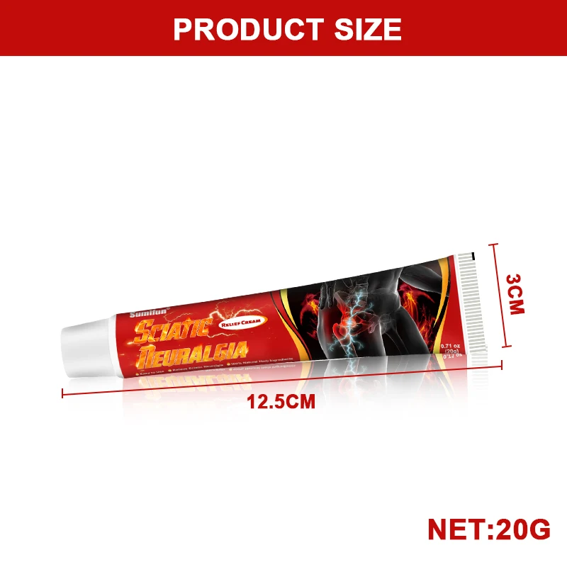 Sumifun Sciatica Cream 1/3/5Pcs Hip Neuralgia Pain Relief Massage Plaster Muscle Joint Arthritis Rheumatism Painkiller Ointment