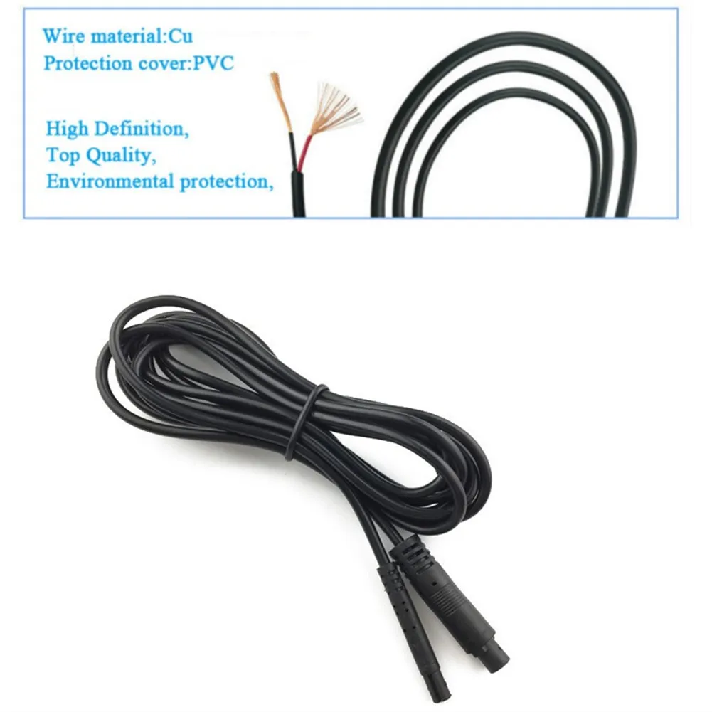 

1x 4Pin Male To Female 2.5M Car Reversing Rear View Parking Camera Video Extension Cable Wire Male To Female Extension
