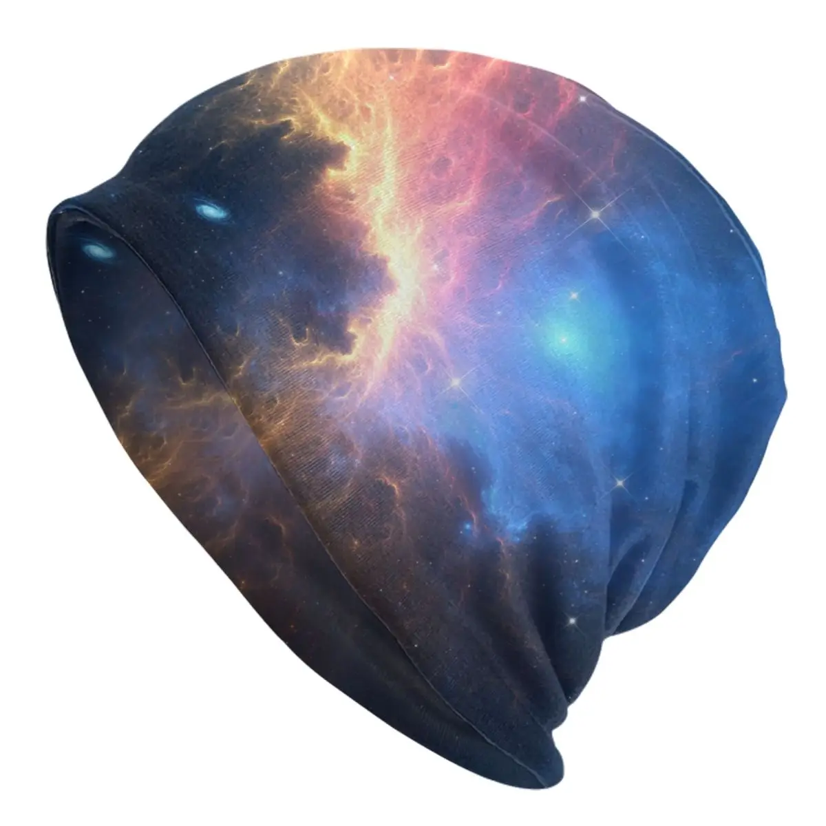 

Bonnet Hat Glowing Huge Nebula With Young Stars Birthday Gifts Idea Man Space Background Skullies Beanies