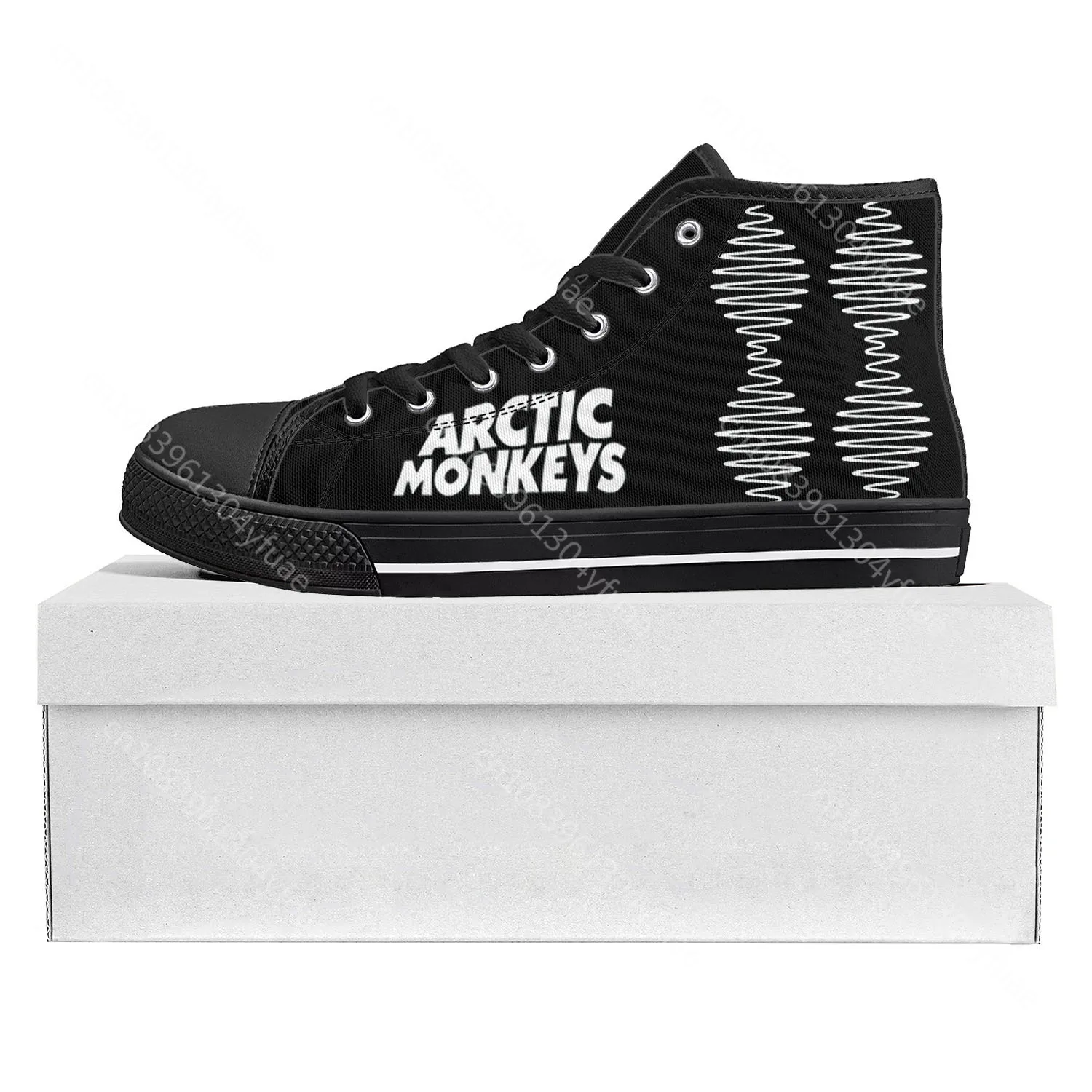 Arctic Monkeys Rock Band Pop High Top High Quality Sneakers Mens Womens Teenager Canvas Sneaker Casual Couple Shoes Custom Shoe 2