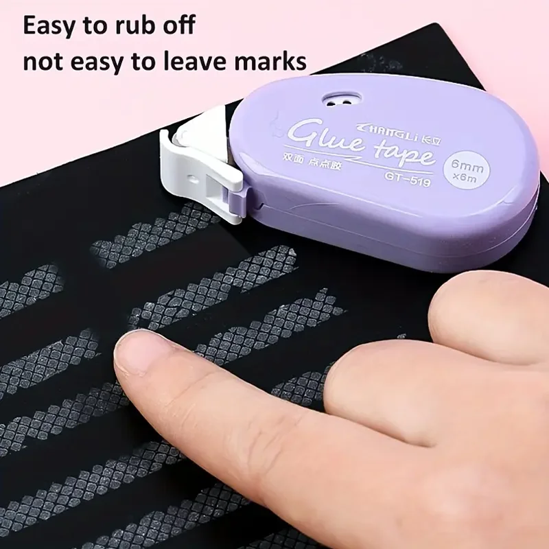 Double Sided Adhesive Dot Tape DIY Scrapbook Collage Album Stationery Roller Tape