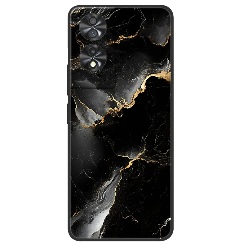 Elegant Marble Soft Matte Silicone Phone Case - Full Coverage Design, 6.78''