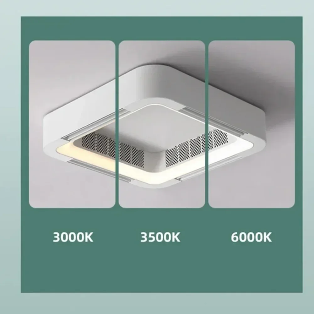 Invisible bladeless fan light modern LED with light fan remote control bladeless DC cycler home decoration lighting fixture