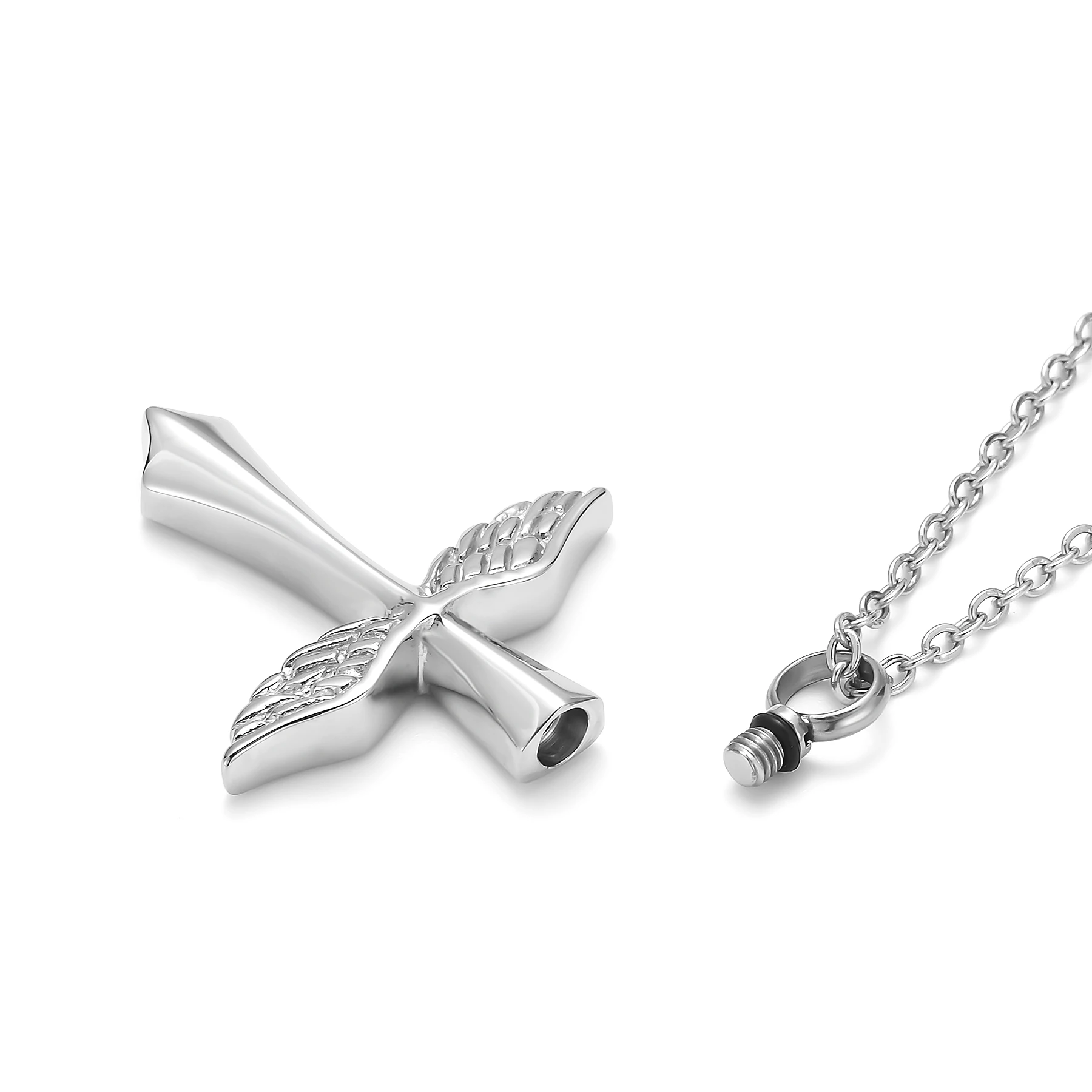 AIWENXI Urn collana per ceneri per uomini camion cremazione gioielli adulti in acciaio inox 18 ruote semicamion ricordo urna ciondolo ceneri collana gioielli medaglione, Acciaio inossidabile