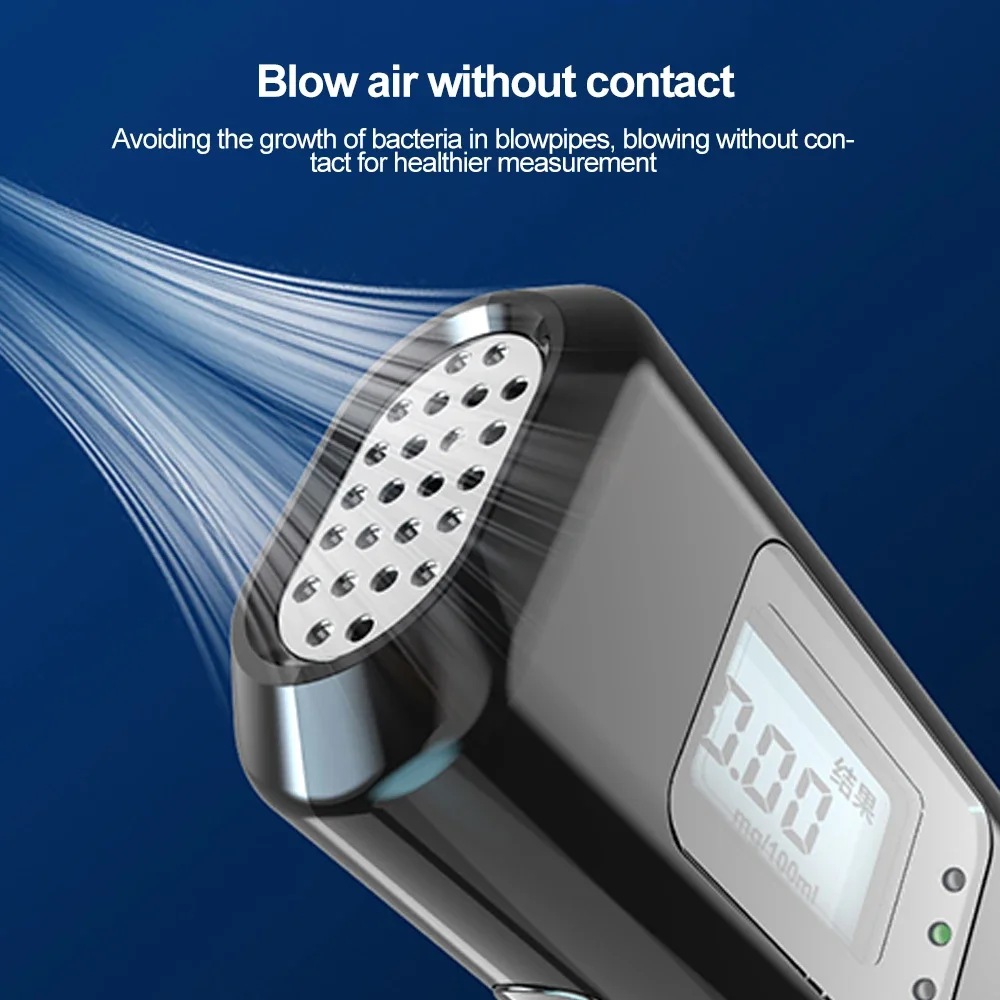 Non-Contact Alcohol Tester Portable Alcoholimeter Digital LCD Screen Accuracy Breathalyzer Diagnostic Tool Alcohol Tester Breath Alcohol Tester