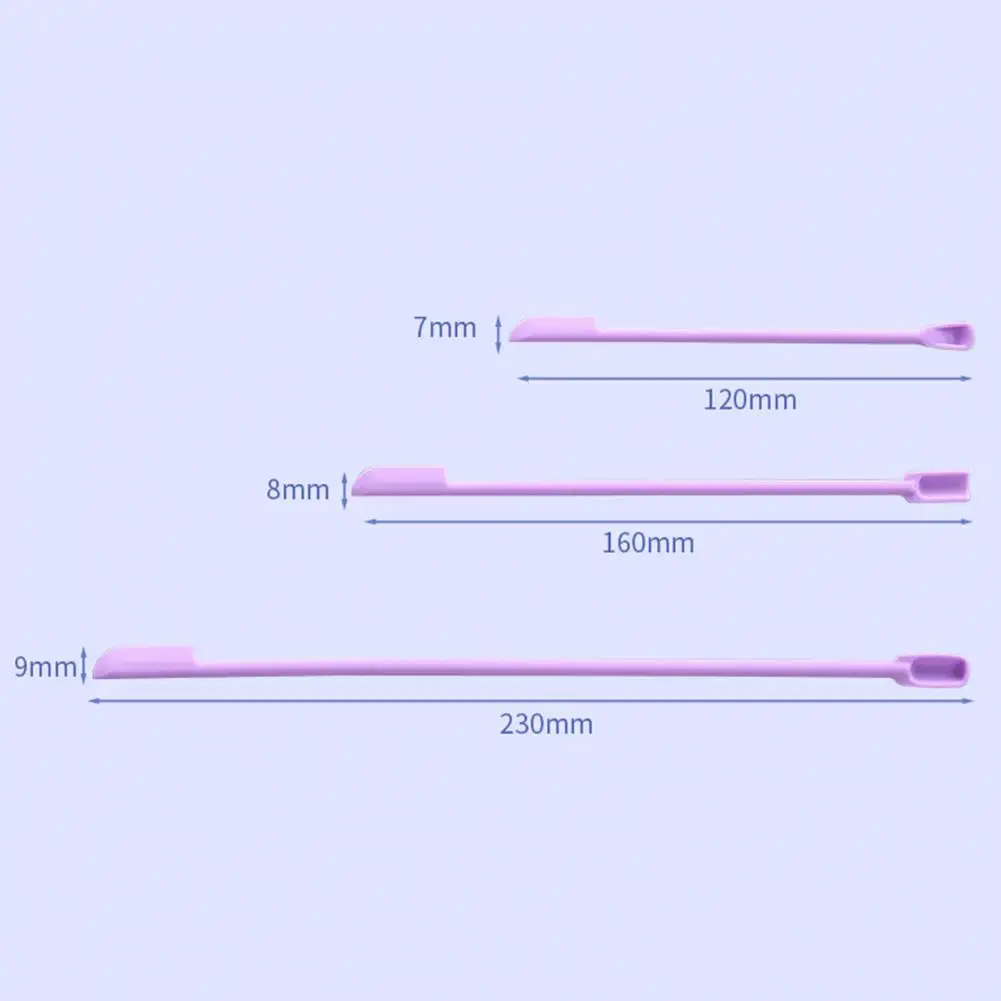 3Pcs NEW Silicone Double-head Lengthened Scraper Cosmetic Jam Deep Bottle Scraper Mini Spatula Set Makeup Tools