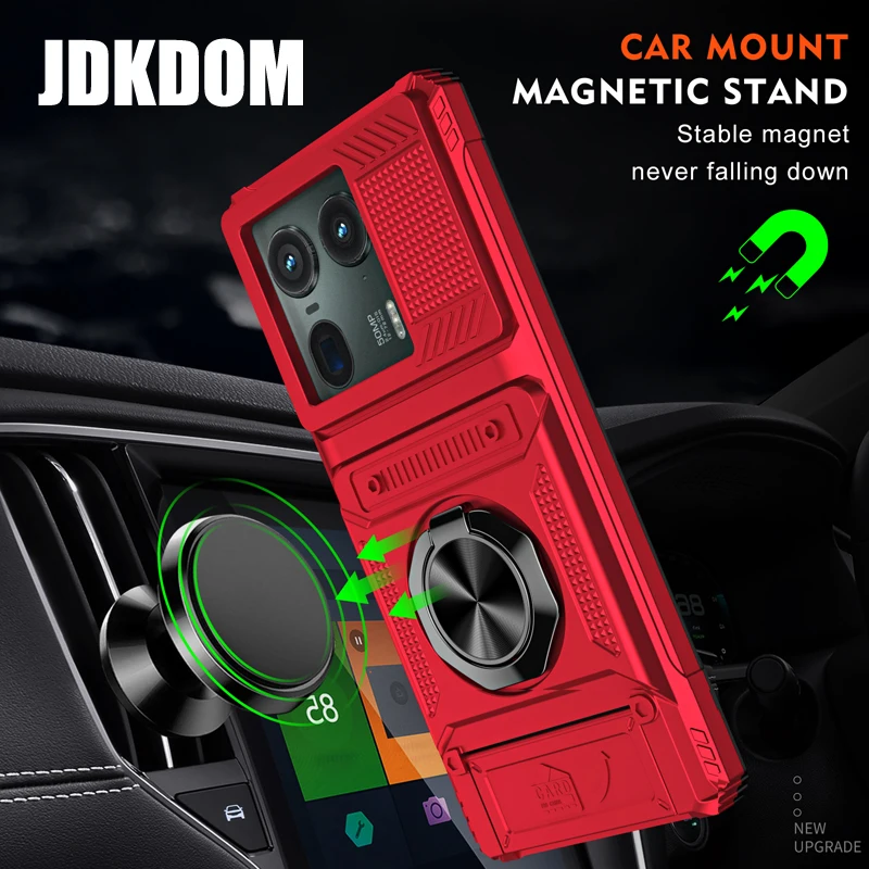 JDKDOM Magnetic Card Holder Case with Slot