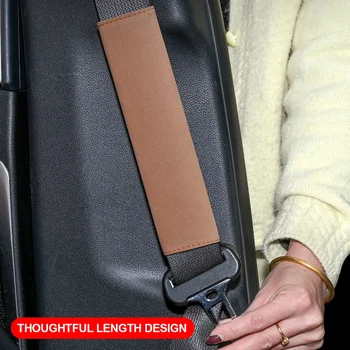 Coprispalla per cintura di sicurezza per auto Comoda copertura per cintura di sicurezza per auto Accessori per copri cintura di sicurezza interna per styling auto Pelle e pelle scamosciata