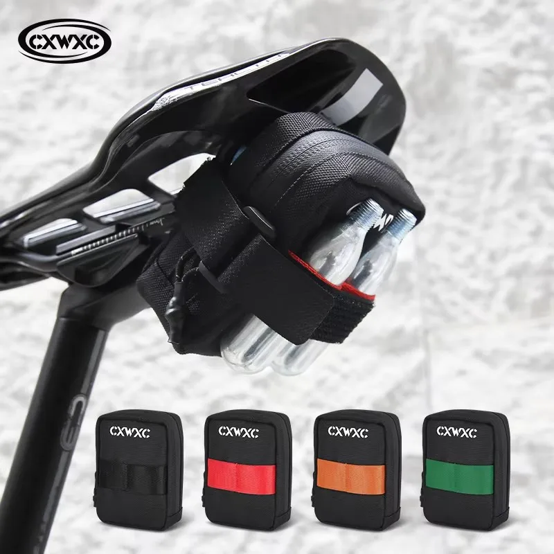 Bike Bag CXWXC Mini Bicycle Saddle Bag 0.35L Lightweight Small Portable Multi function Hand Bags Cycling Accessories