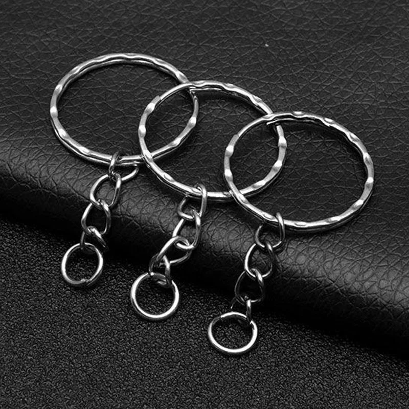 DIY 금속 빈 열쇠 고리 열쇠 고리 분할 반지 Keyfob 열쇠 고리 랍스터 걸쇠 열쇠 고리 열쇠 펜던트 반지 스테인레스 스틸 반지