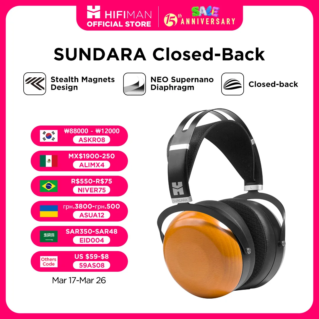 HIFIMAN SUNDARA クローズバック オーバーイヤー プレーナー磁気有線 