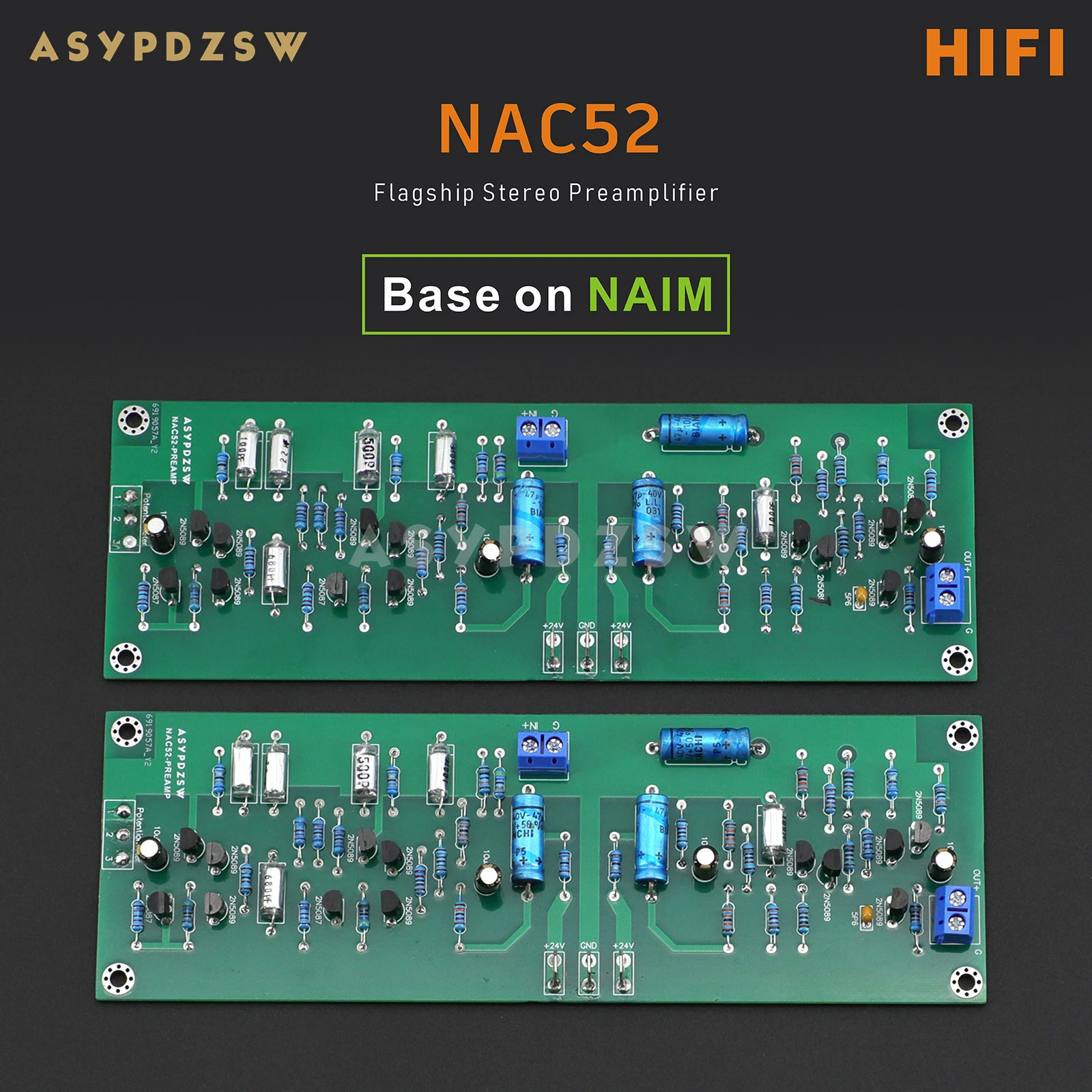 Flagship 2 Ch Hifi Stereo Nac52 Preamplificatore Base Su Naim Kit Fai Da Te/Scheda Finita